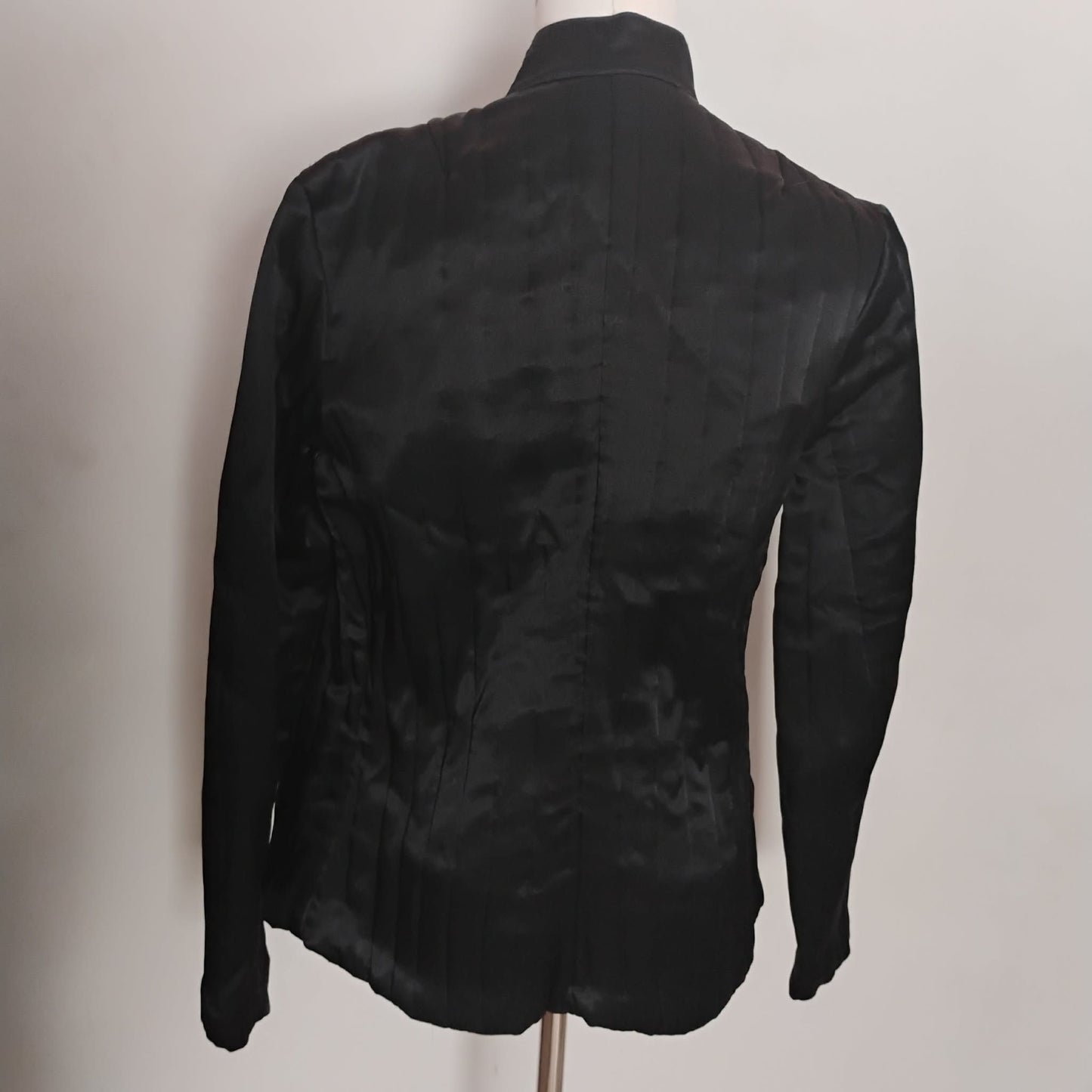 Y2K mandarin collar silk blend quilted jacket by PROPHECY, women's size M, item J1